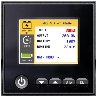Yellow LCD screen load over